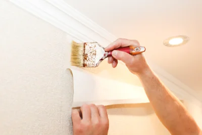 Pose de papier peint à Lanthes — revêtements muraux et toiles de verre